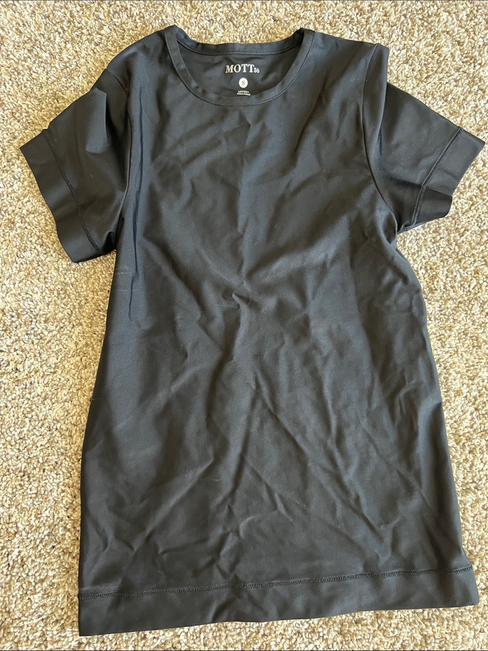 Mott50 UPF Black Women's Short Sleeve Crew Tee